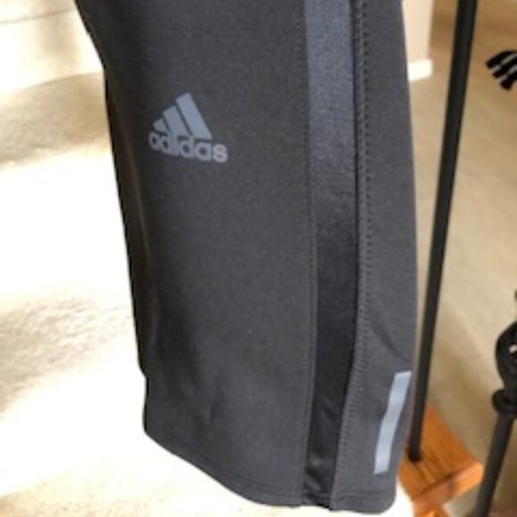 Adidas Athletic Activewear Climalite Pull-On Shorts w Side Trim Black Sz L  NWOT - Picture 3 of 4